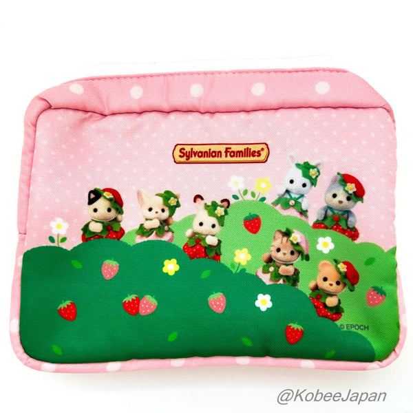 STRAWBERRY BABIES POUCH PINK Calico Clitters Epoch Japan Sylvanian Families