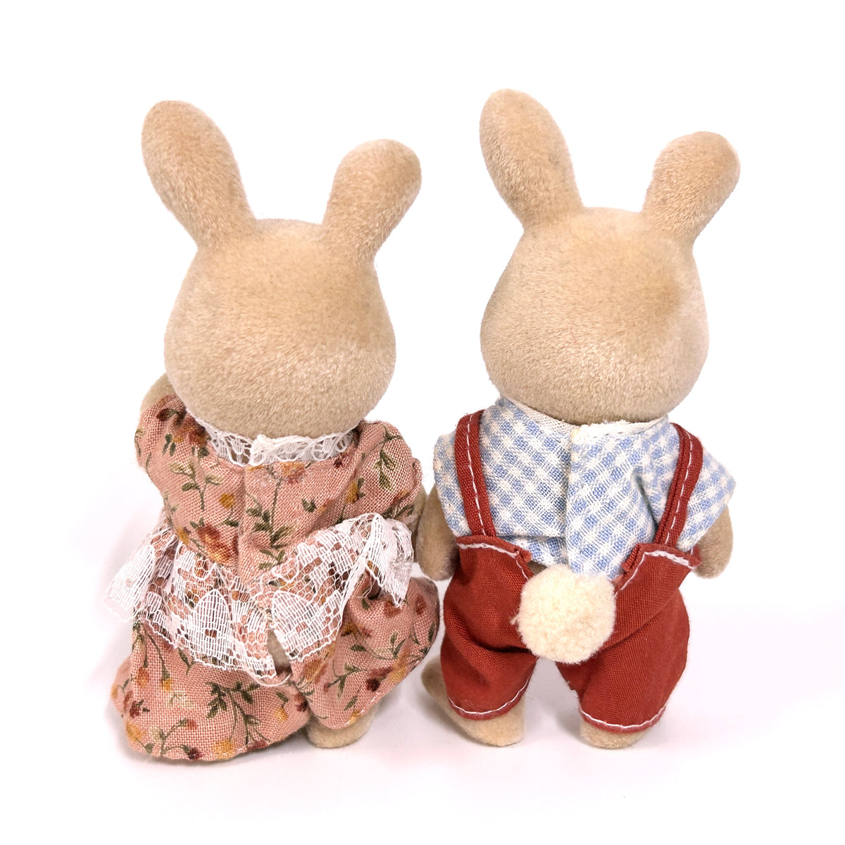 [used] Ivory Rabbit Mother Father Sylvanian Families Calico Critters
