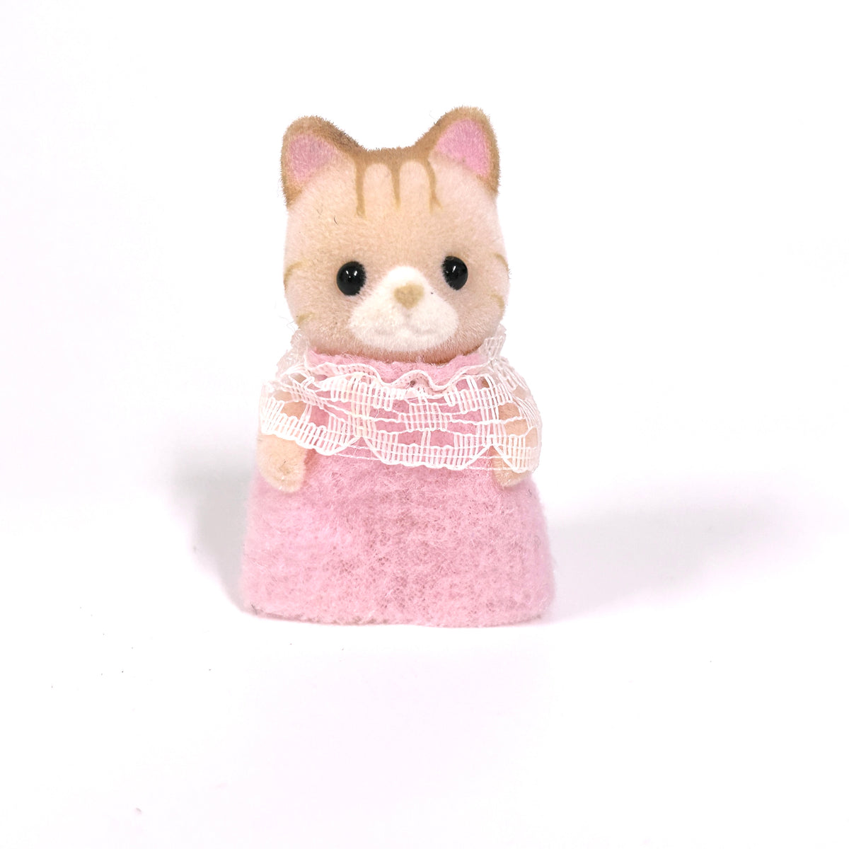 [used] Pink Striped Cat Baby Fan Club 2000 Sylvanian Families Calico Critters