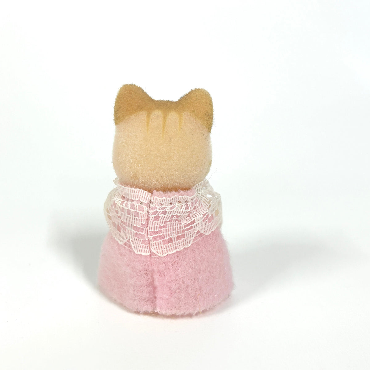 [used] Pink Striped Cat Baby Fan Club 2000 Sylvanian Families Calico Critters