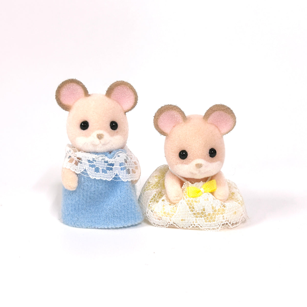 [used] Pink Mouse Baby Twins Fan Club 2001 Sylvanian Families Calico Critters