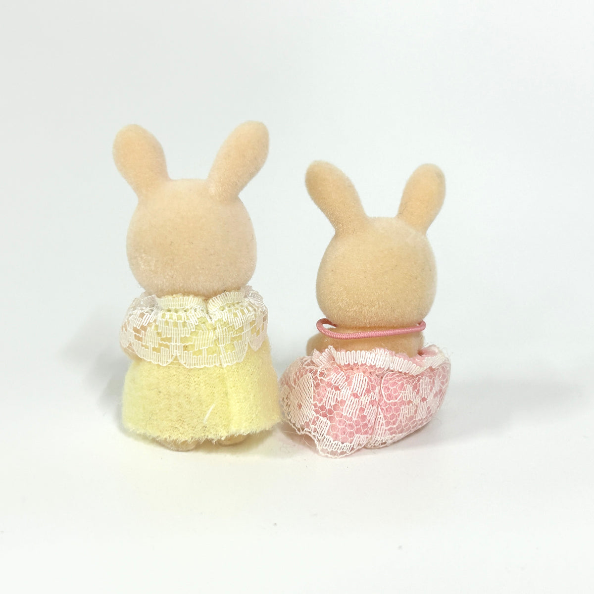 [used] Pink Cottontail Rabbit Baby Twins Sylvanian Families Calico Critters