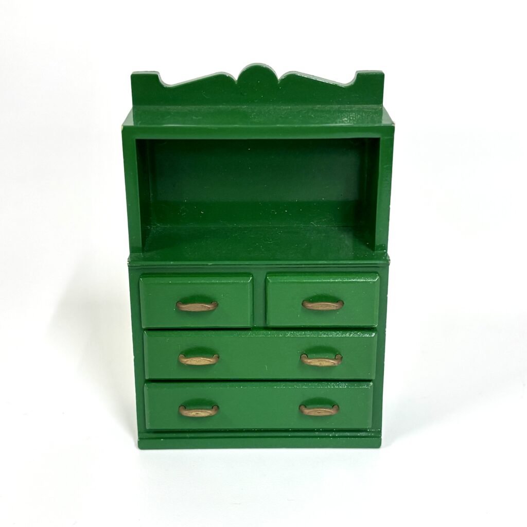 [used] VIntage Green Dish Shelf Sylvanian Families Calico Critters