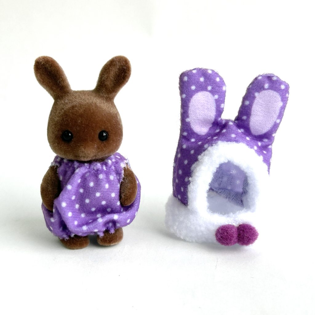 Déguisement de lapin coloré pour bébé Lapin violet marron 2025 Familles Sylvanian Calico Critters