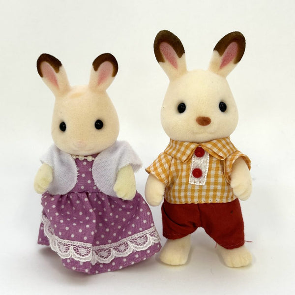 [Used] CHOCOLATE RABBIT GRANDMOTHER AND SON Japan Sylvanian Families