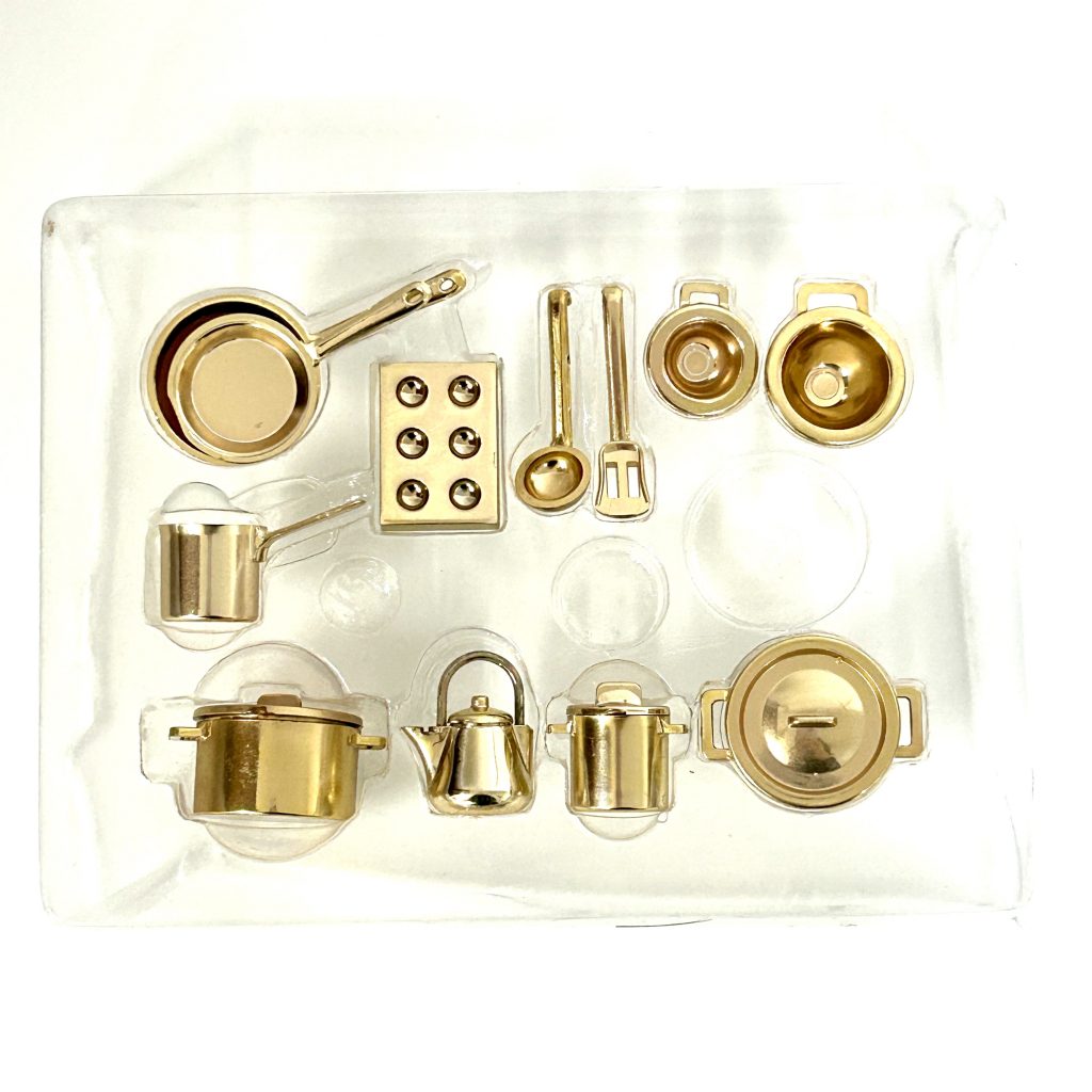 [used] Vintage Pot Frying Pan Set 1991 KA-59 Sylvanian Families Calico Critters