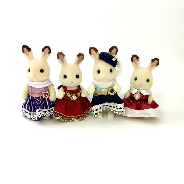 [Used] FANCY DRESS CHOCOLATE RABBITS SET Japan Sylvanian Families