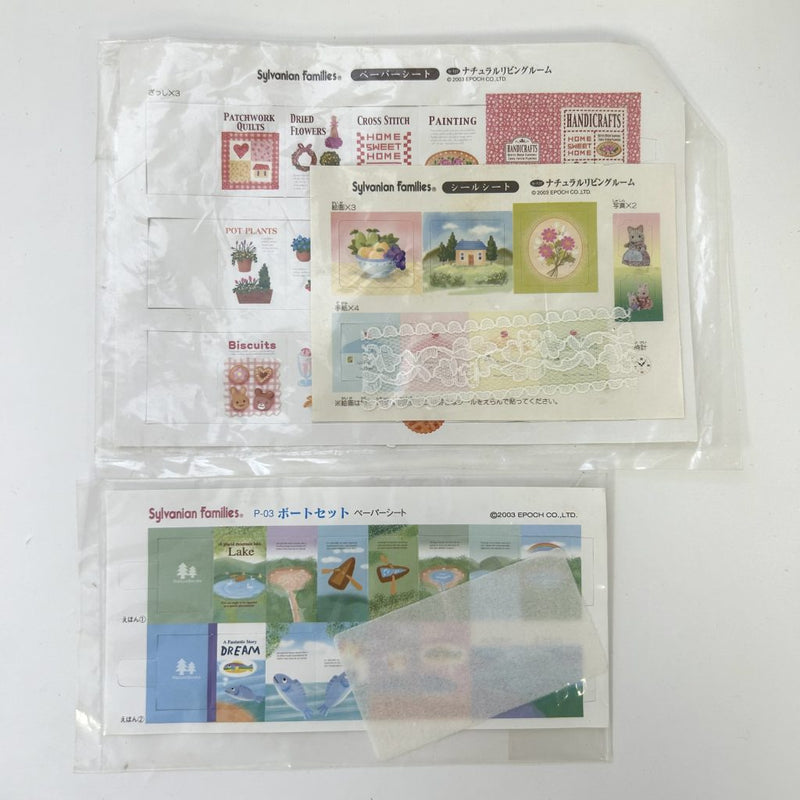 [Used] STICKERS AND PAPER SHEETS SET C Japan Sylvanian Families