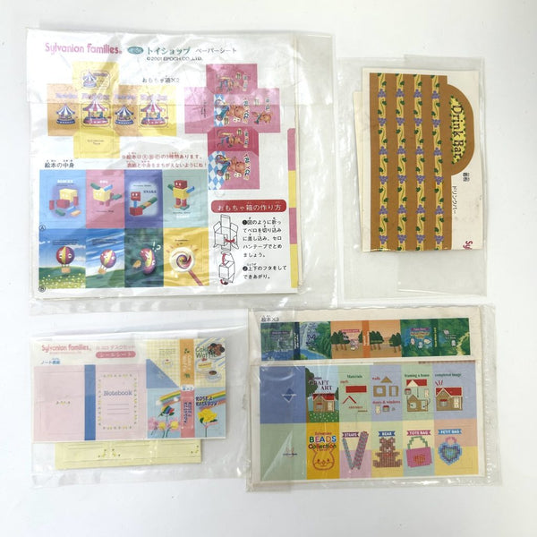 [Used] STICKERS AND PAPER SHEETS SET D Japan Sylvanian Families