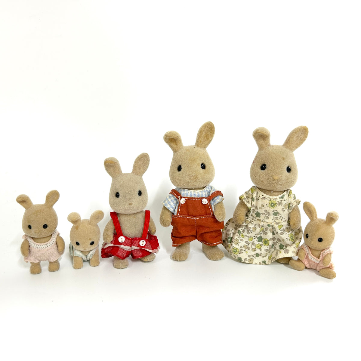 [used] Ivory Rabbit Family Sylvanian Families Calico Critters