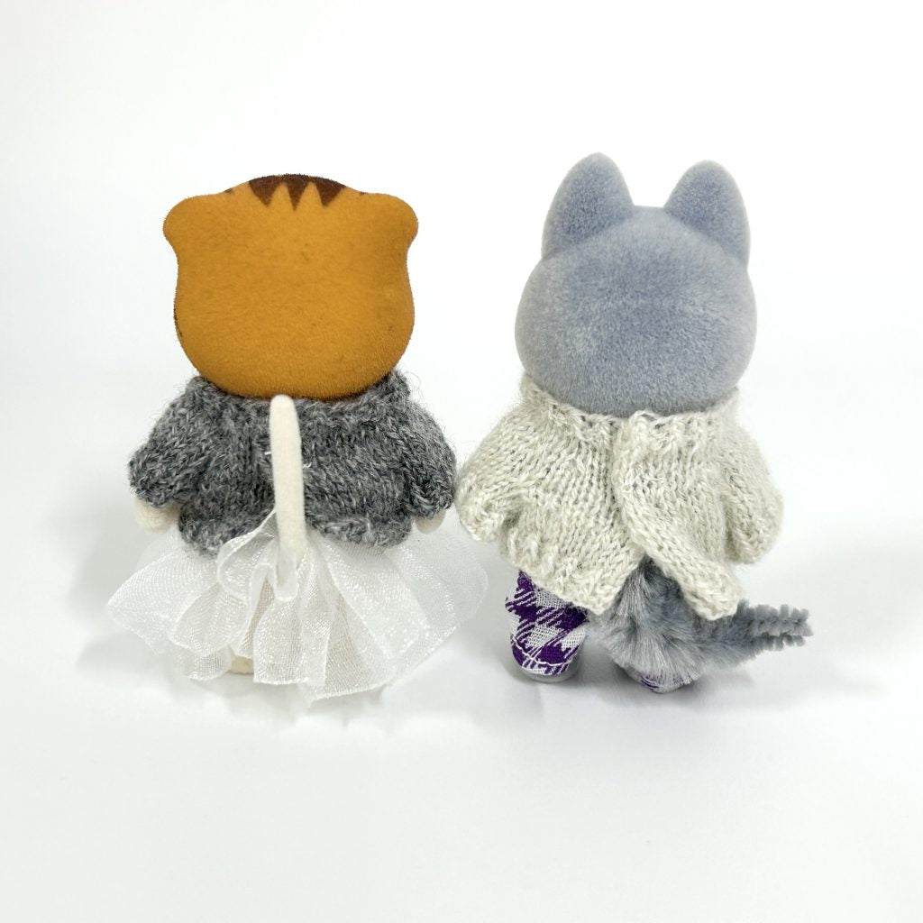 Cable Knit Sweater Set Grey Handmade