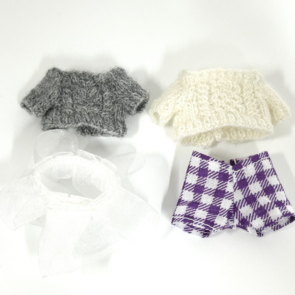 Cable Knit Sweater Set Grey Handmade