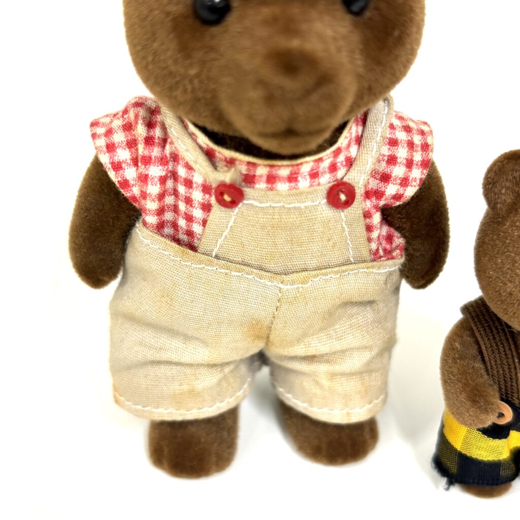 [used] VIntage Brown Bear Family Sylvanian Families Calico Critters
