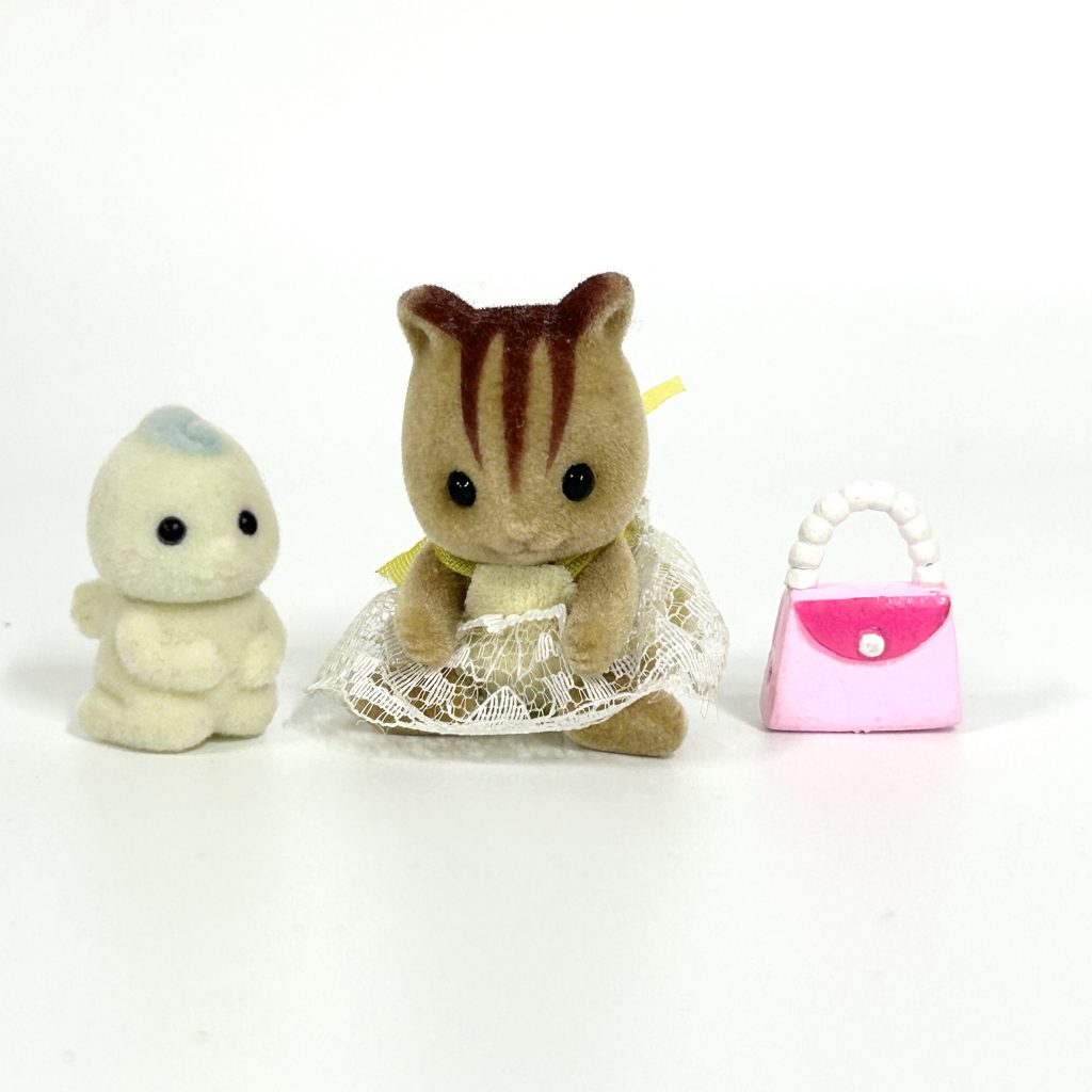 [used] Misty Forest Blue Fairy and Squirrel Baby Sylvanian Families Calico Critters