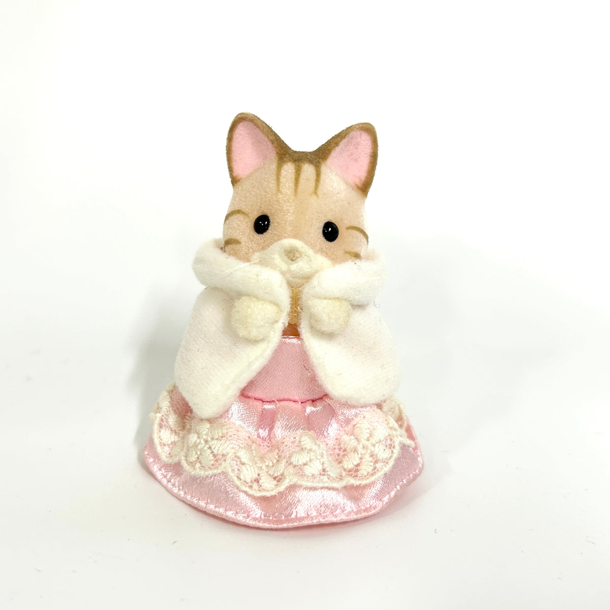 [used] Pink Striped Cat Girl NI-44 Sylvanian Families Calico Critters