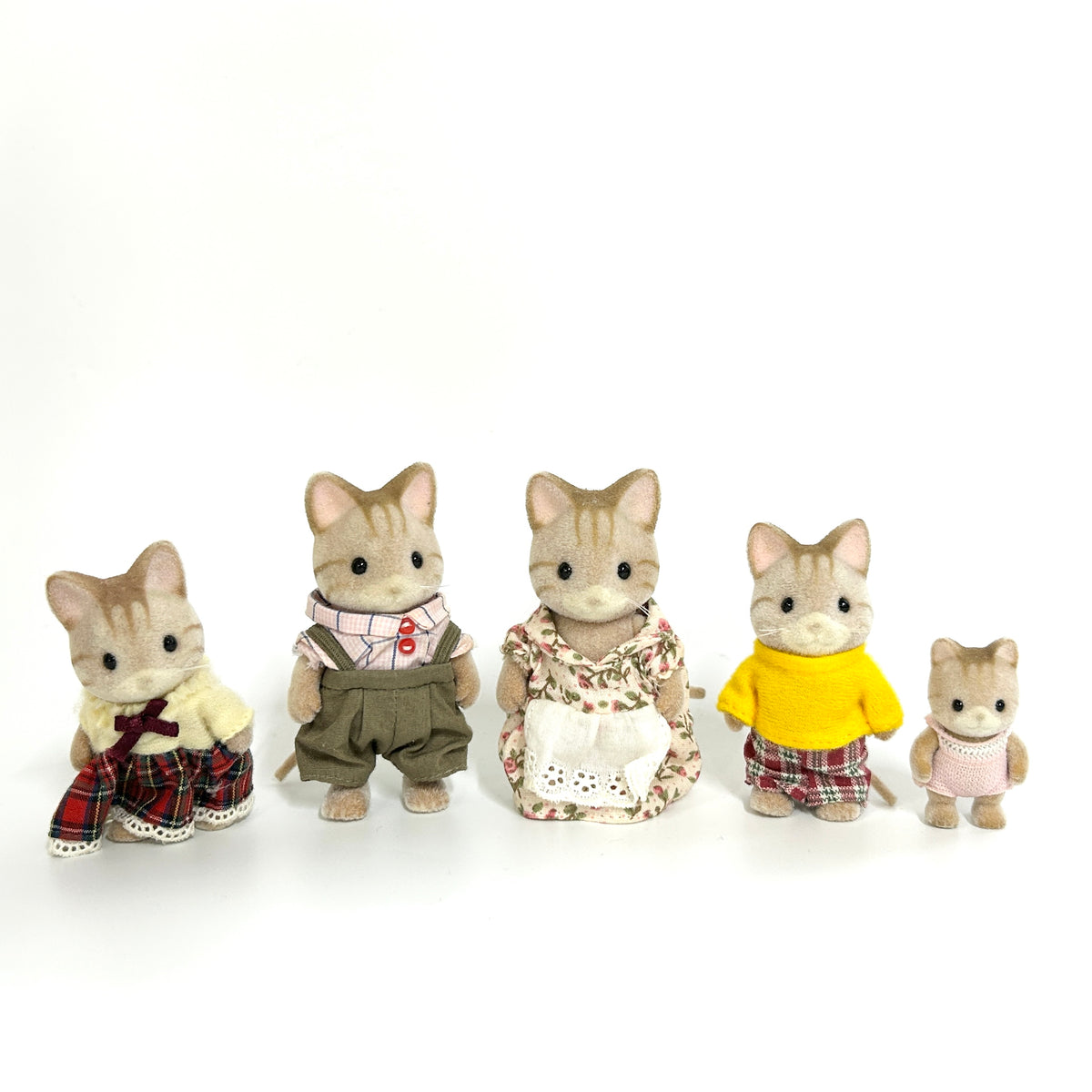[used] Striped Cat Family Sylvanian Families Calico Critters