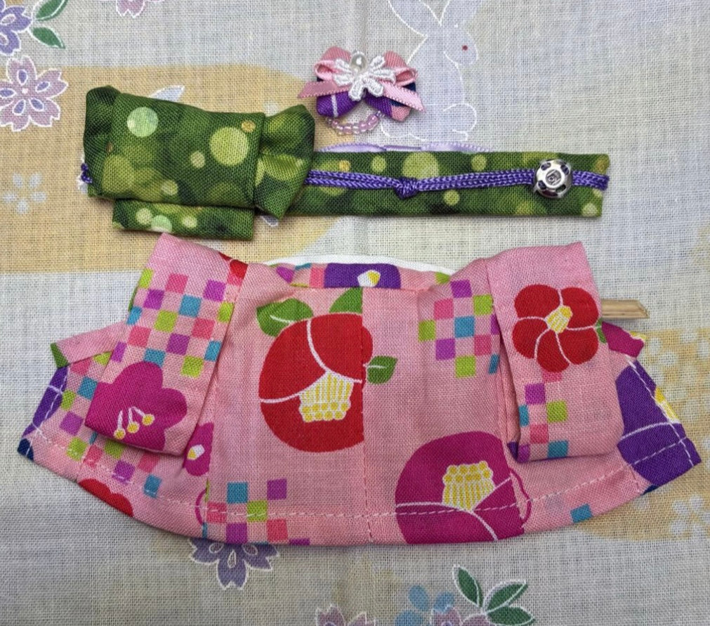 Pink kimono for mother. Handmade