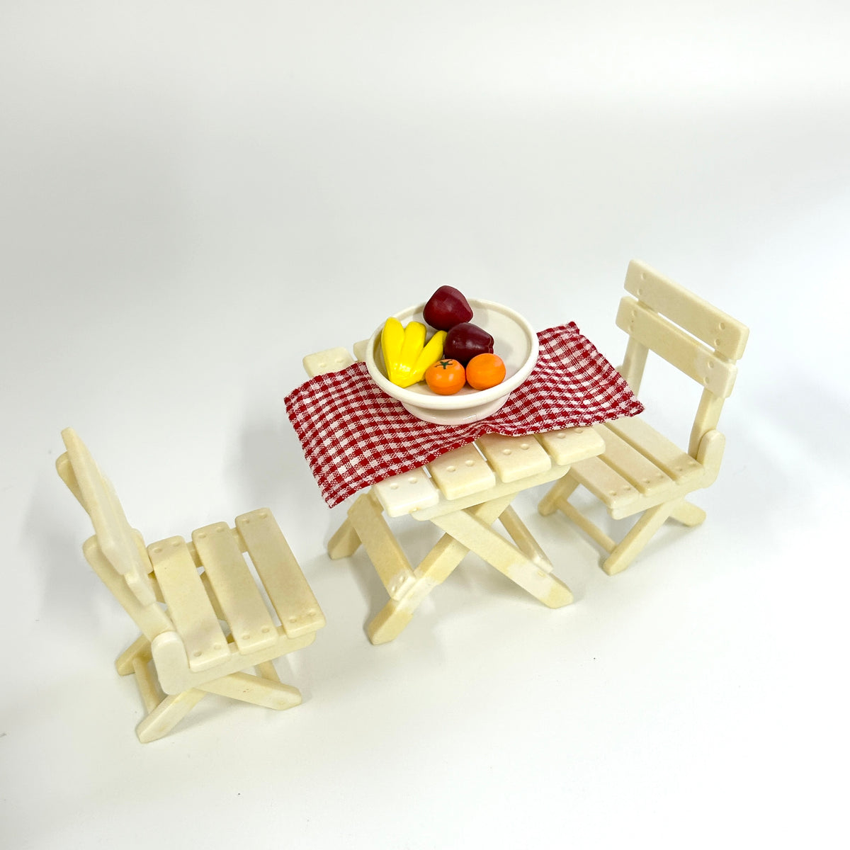 [used] Vintage White Garden Table Set 1997 KA-83 Sylvanian Families Calico Critters
