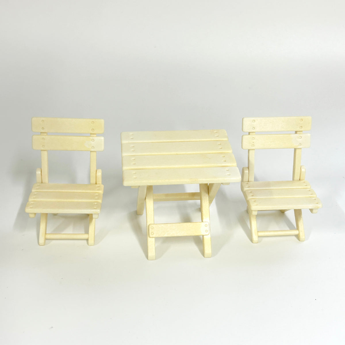 [used] Vintage White Garden Table Set 1997 KA-83 Sylvanian Families Calico Critters
