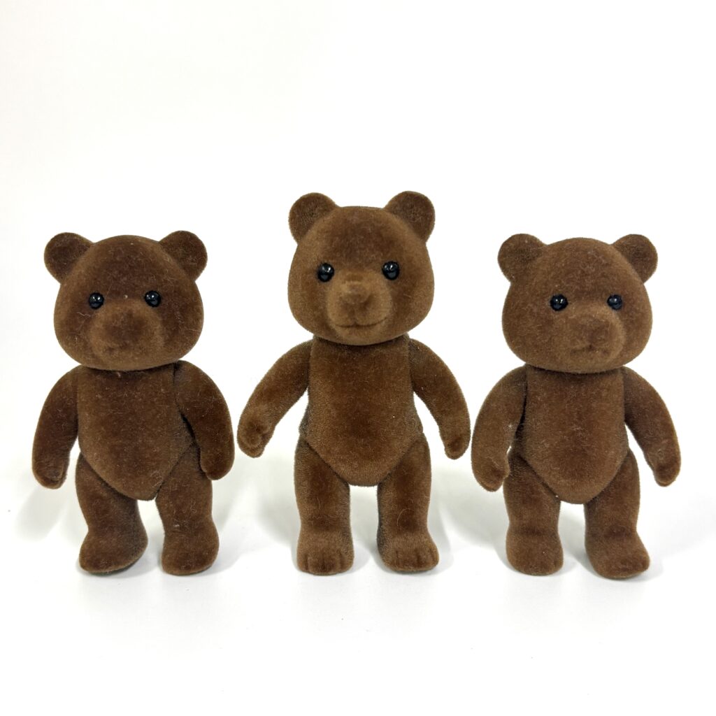 [used] Vintage Brown Bear Boy and Girls Sylvanian Families Calico Critters