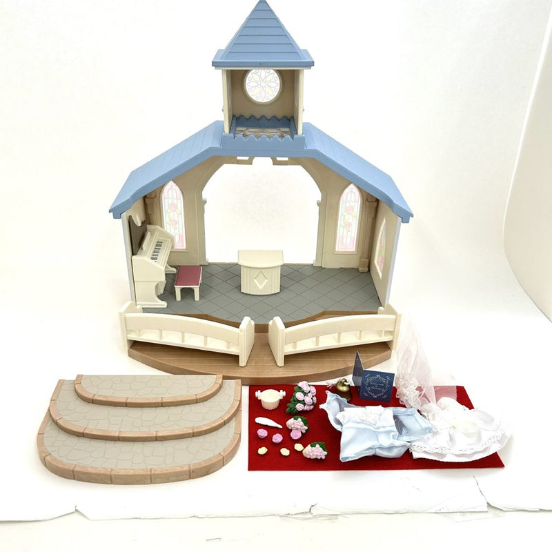 [Used] WEDDING CHAPEL FU-12 2004 Retired Epoch Japan Sylvanian Families