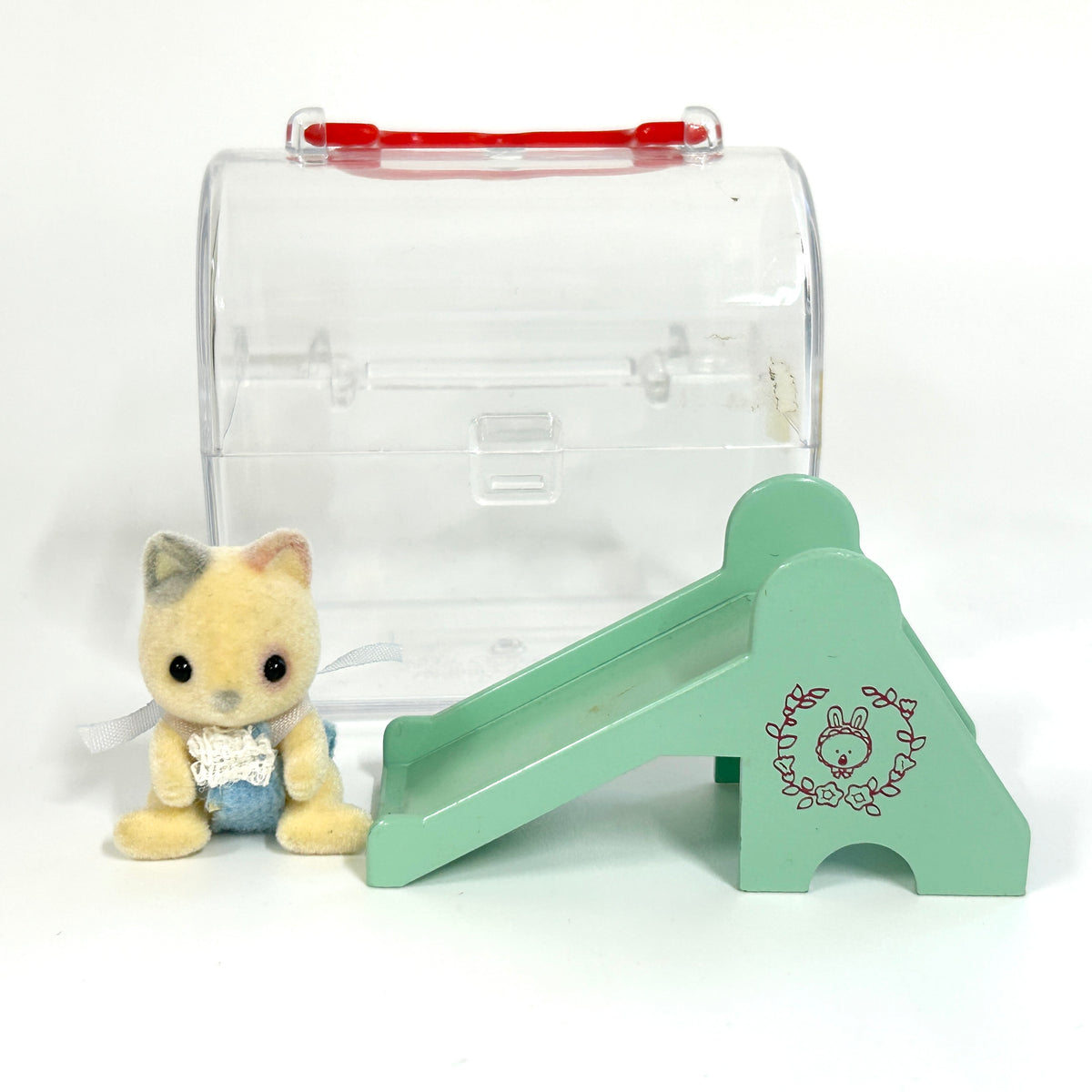 [used] Baby Carry Case Slide Whisker Spotted Cat SHI-15 Sylvanian Families Calico Critters