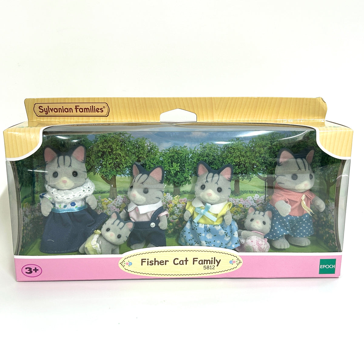 [used] Fisher Cat Family 5812 Sylvanian Families Calico Critters