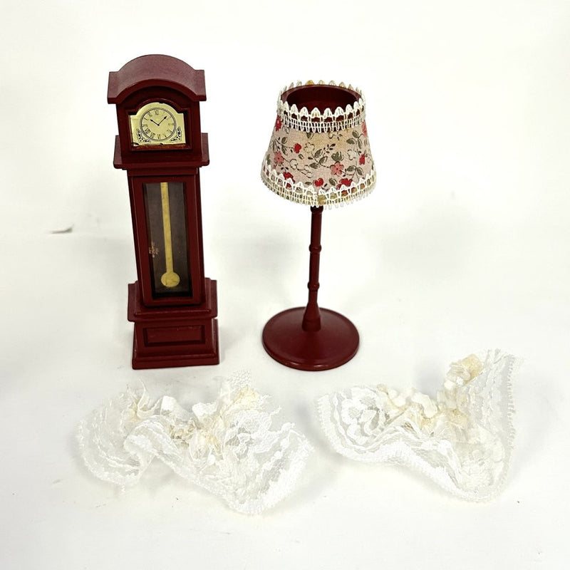 [Used] WALL CLOCK/ LAMP STAND SET KA-71 Japan Sylvanian Families