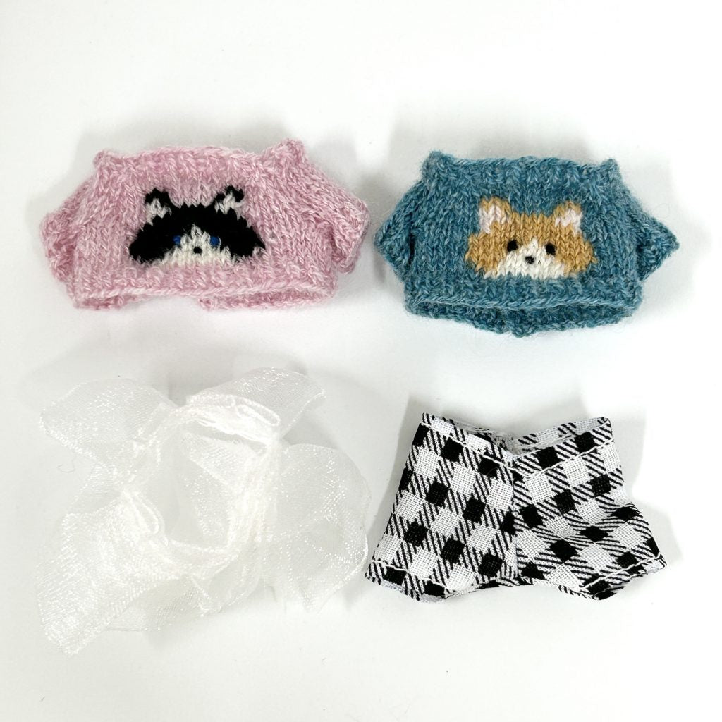 Cat Sweater Set Green Pink Handmade