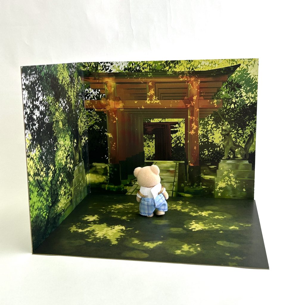 2WAY Background Board Teahouse Torii Gate DAISO