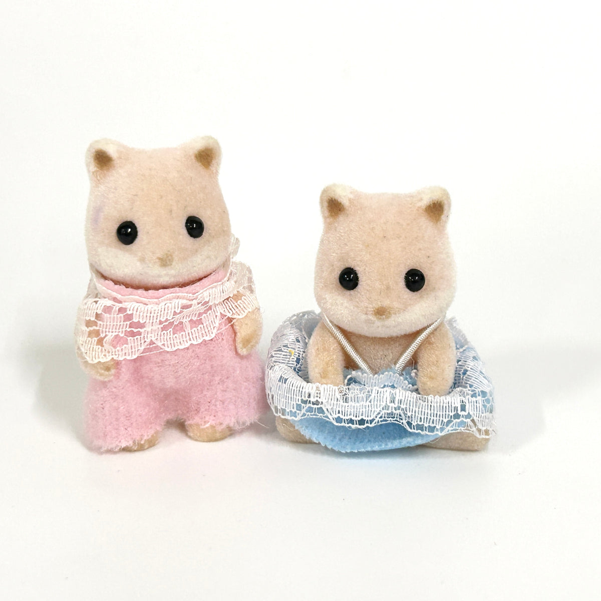 [used] Pink Fox Baby Twins Fan Club 2002 Sylvanian Families Calico Critters