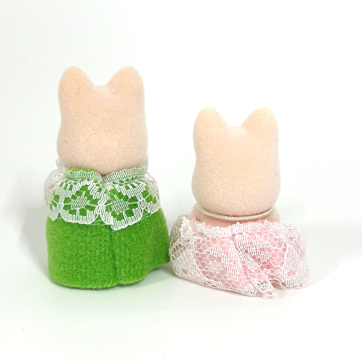 [used] Pink Marron Dog Baby Twins Fan Club 2003 Sylvanian Families Calico Critters