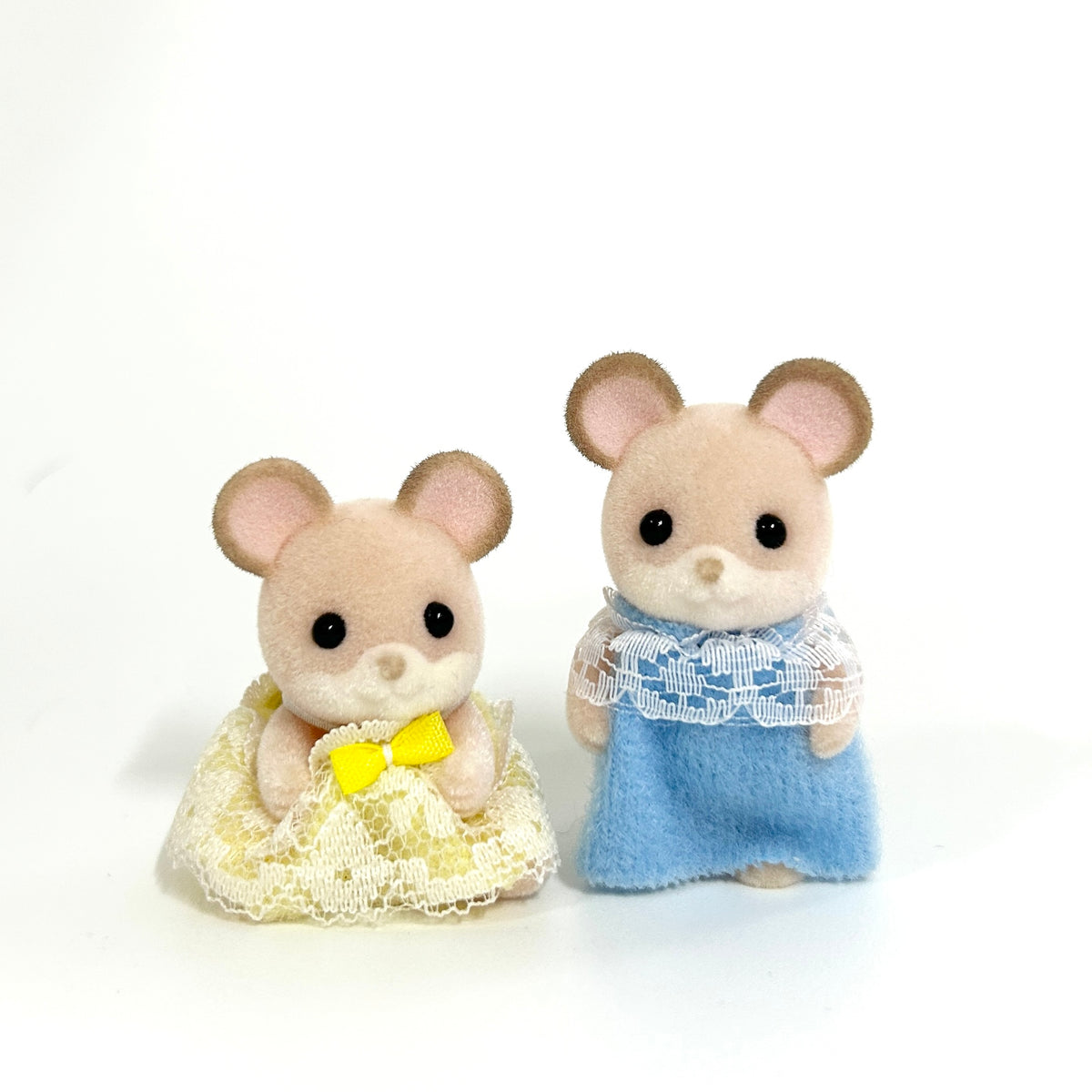 [used] Pink Mouse Baby Twins Fan Club 2001 Sylvanian Families Calico Critters