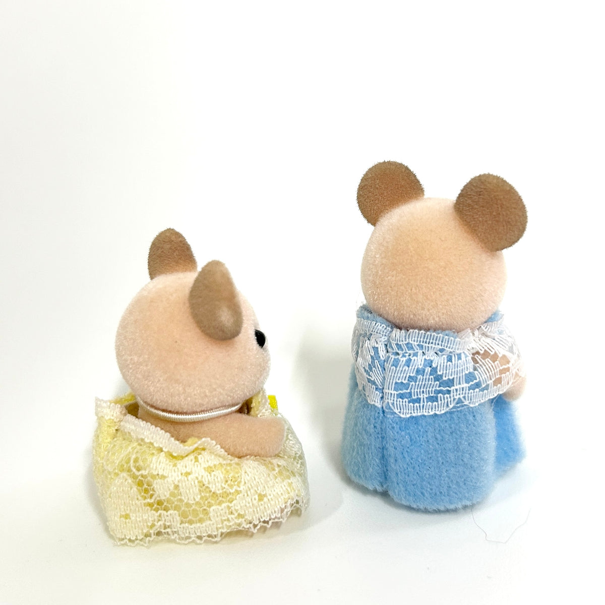 [used] Pink Mouse Baby Twins Fan Club 2001 Sylvanian Families Calico Critters