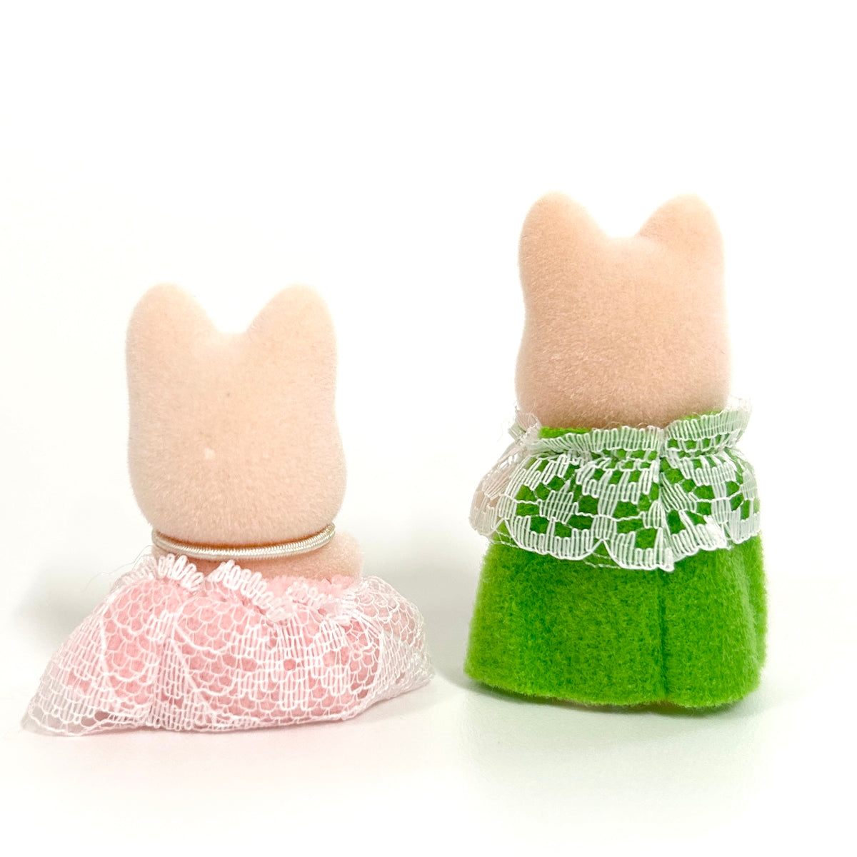 [used] Pink Marron Dog Baby Twins Fan Club 2003 Sylvanian Families Calico Critters