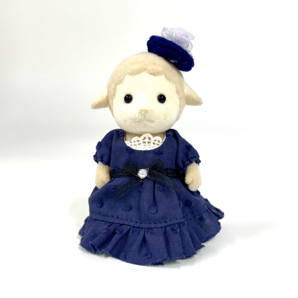 Mother Classical Dress Set Navy Mayumi Handmade