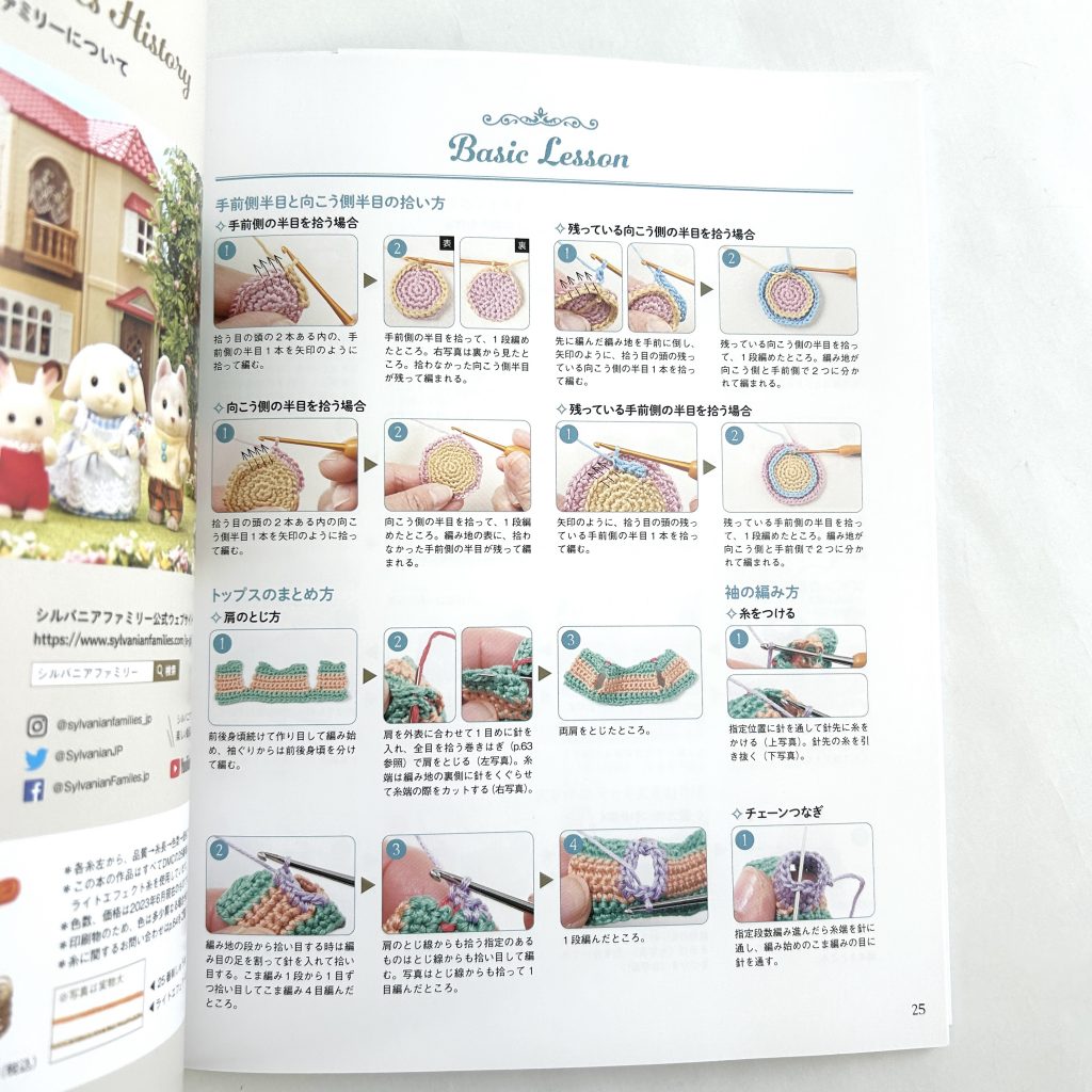 Livre d'habillage au crochet avec fil à broder applemints