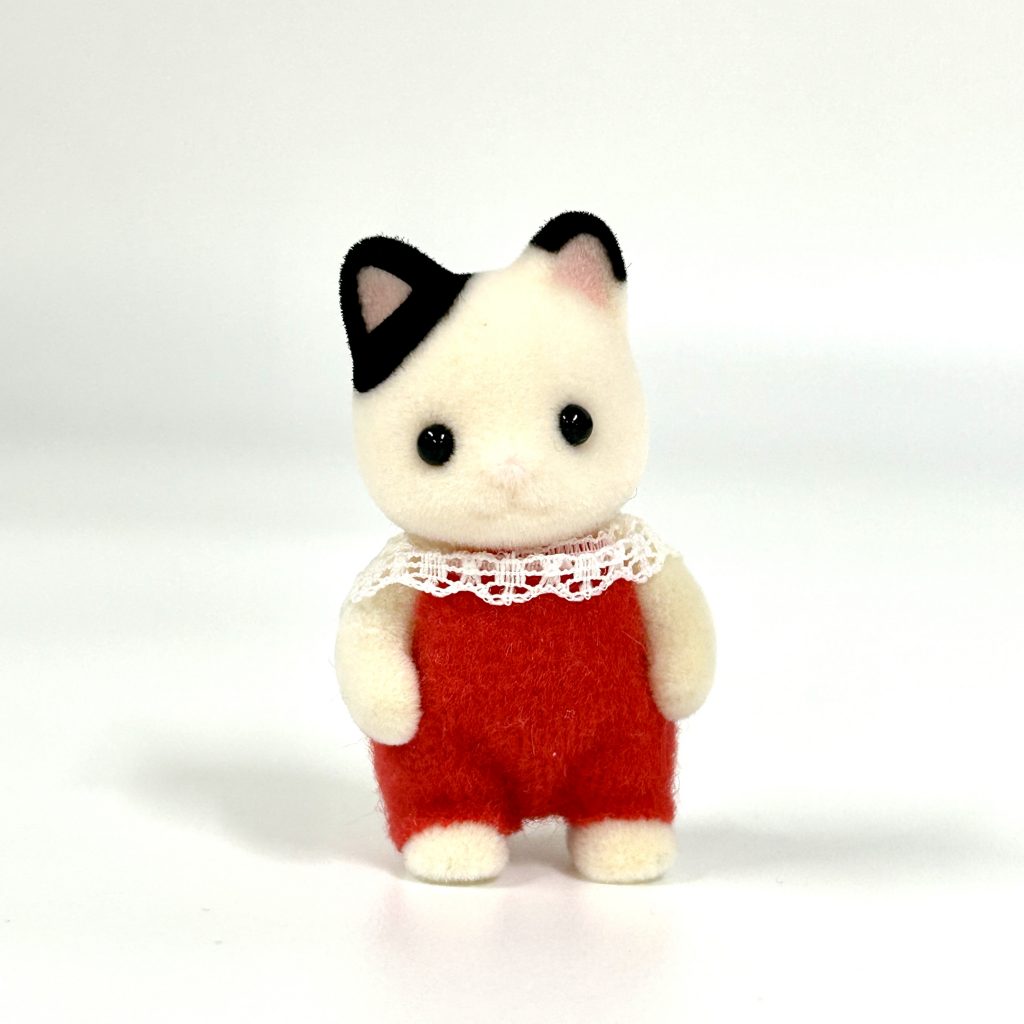 [used] Charcoal Cat Baby Sylvanian Families Calico Critters