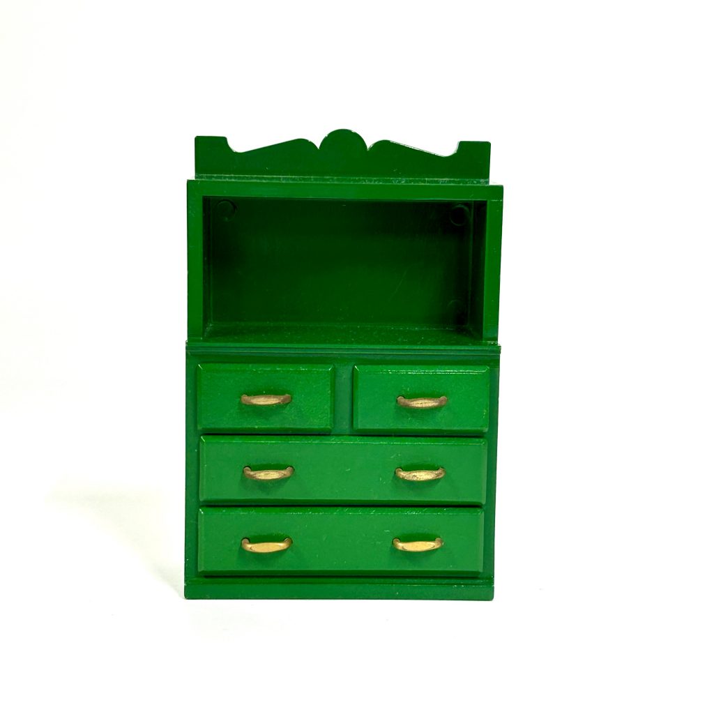 [used] Vintage Green Kitchen Cabinet Sylvanian Families Calico Critters