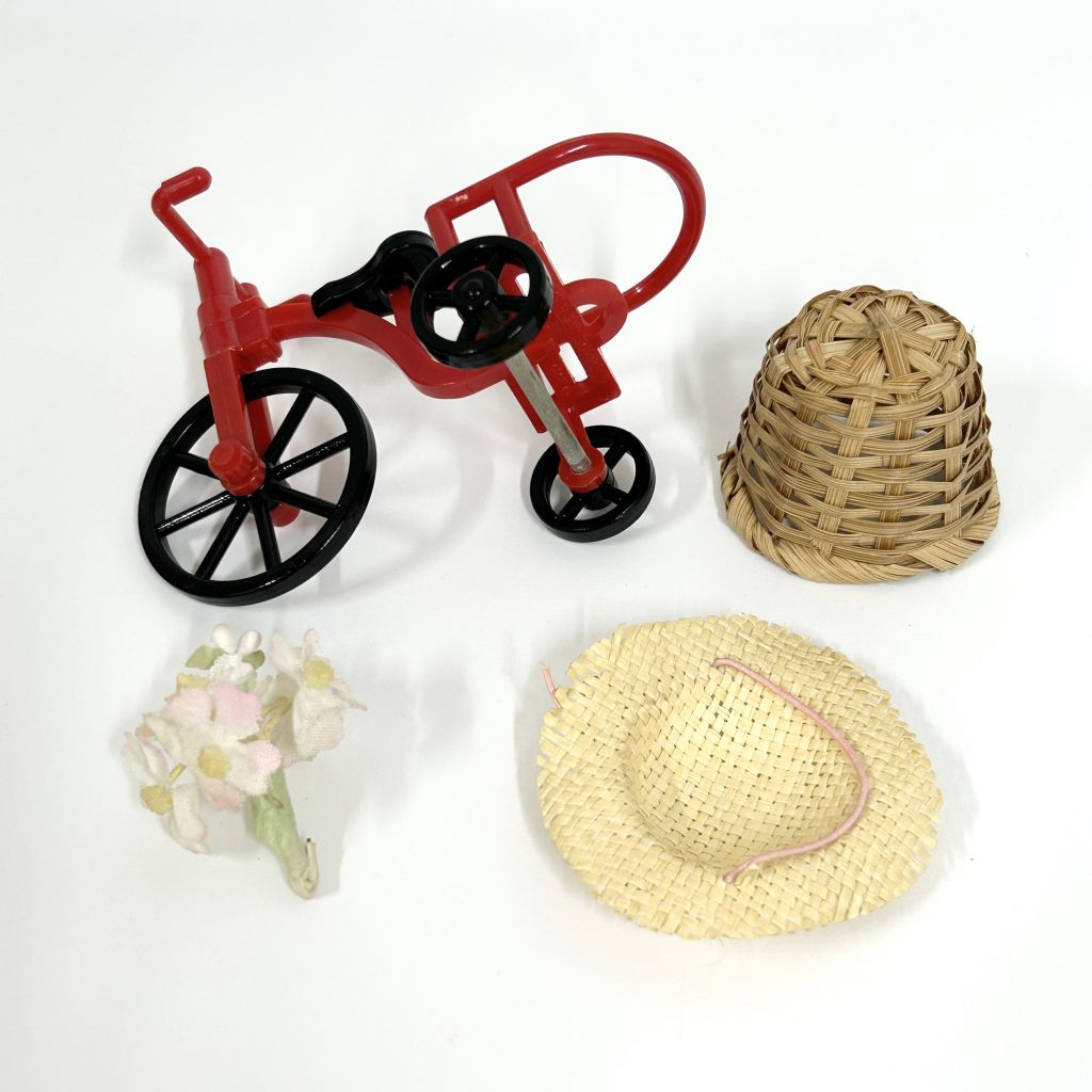 [used] Vintage Three Wheel Bike Set 1989 KA-55 Sylvanian Families Calico Critters