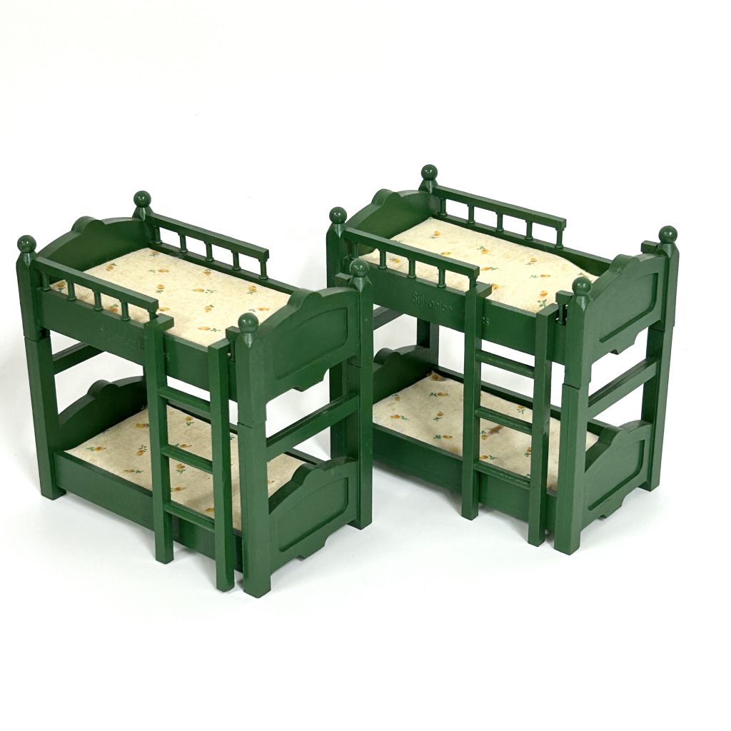 [used] Vintage Green Bunk Bed Set 1987 KA-47 Sylvanian Families Calico Critters
