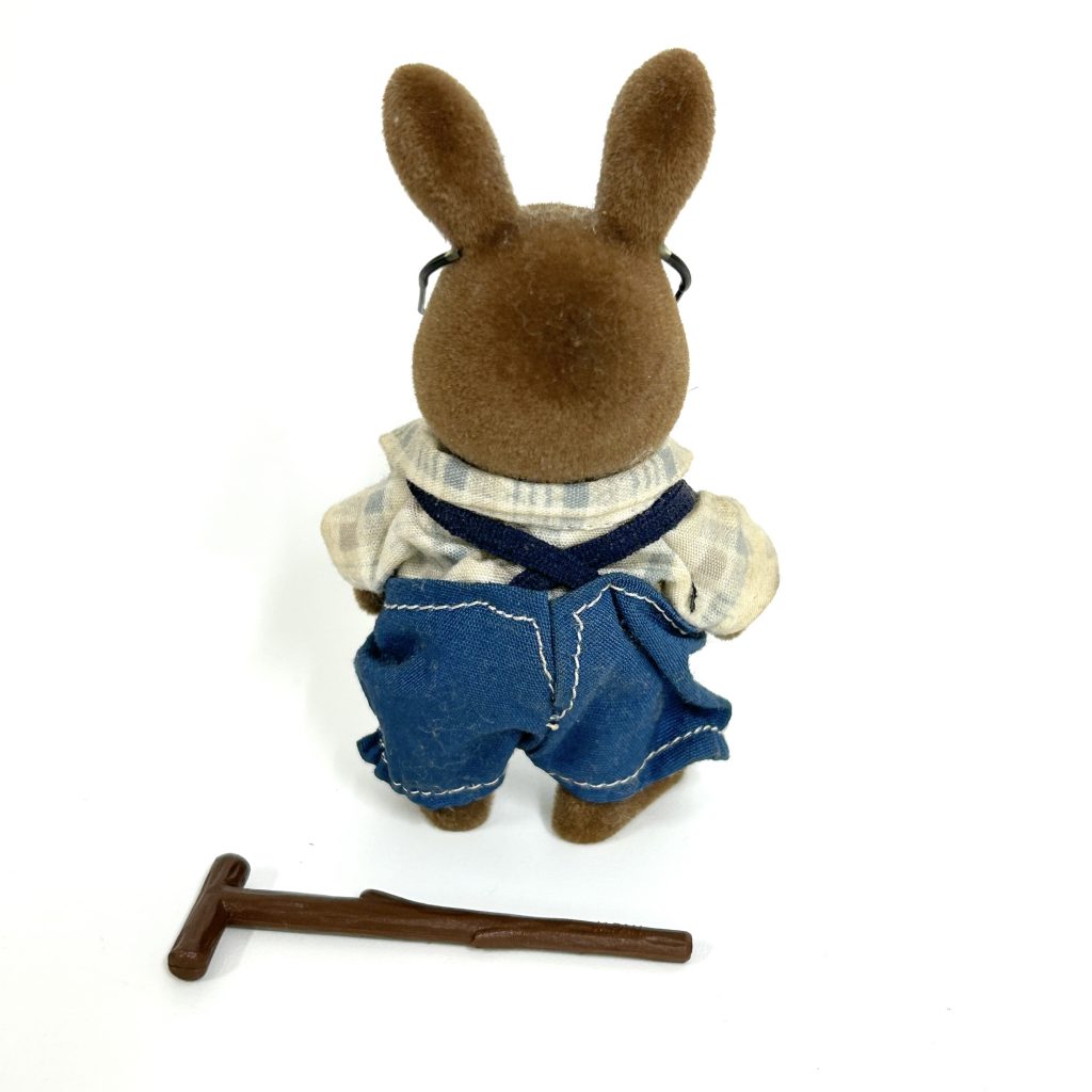 [used] Vintage Brown Rabbit Grandfather Sylvanian Families Calico Critters