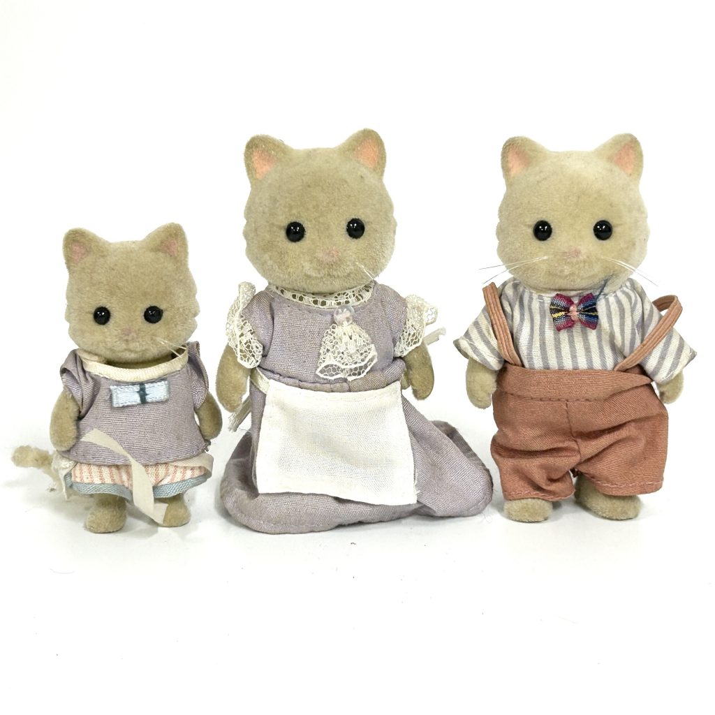 [used] Cream Cat Family Sylvanian Families Calico Critters