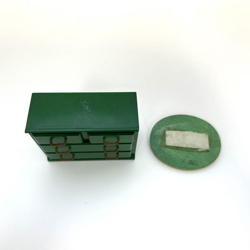 [Used] GREEN FURNITURE DRAWER MIRROR Japan Sylvanian Families