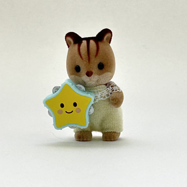 [Used] SQUIRREL BABY WITH TAMBOURINE Japan Sylvanian Families