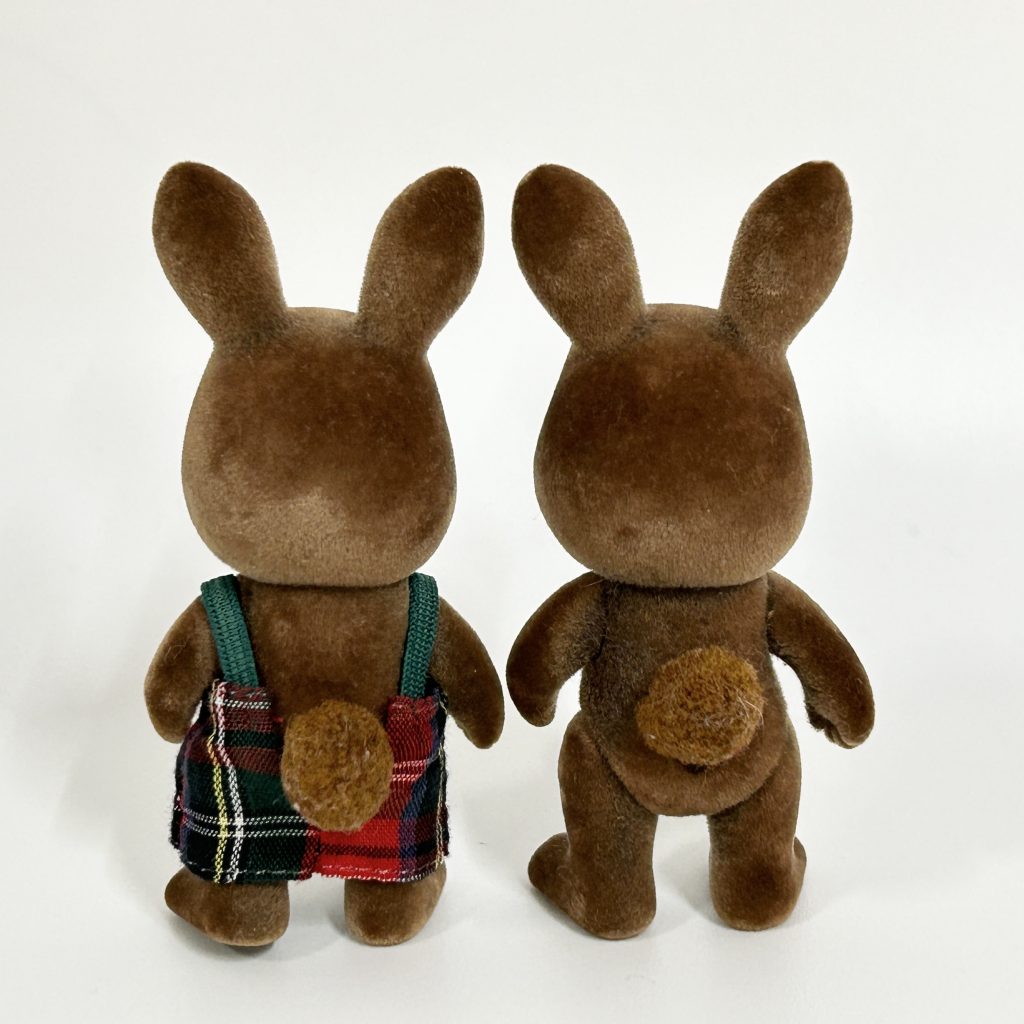 [used] Vintage Brown Rabbit Siblings Sylvanian Families Calico Critters