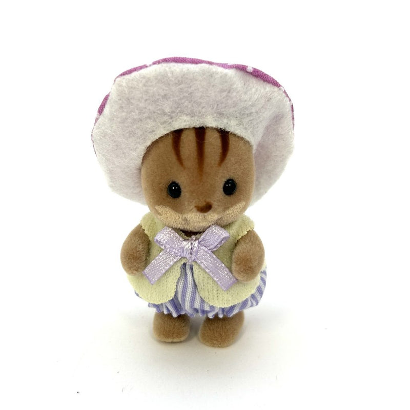 [Used] MUSHROOM BABY WALNUT SQUIRREL PURPLE Epoch Japan Sylvanian Families