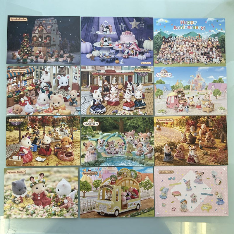 POSTCARD SET F Epoch Japan Sylvanian Families