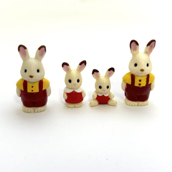 [Used] MINIATURE CHOCOLATE RABBIT SET Calico Clitters Epoch Japan Sylvanian Families