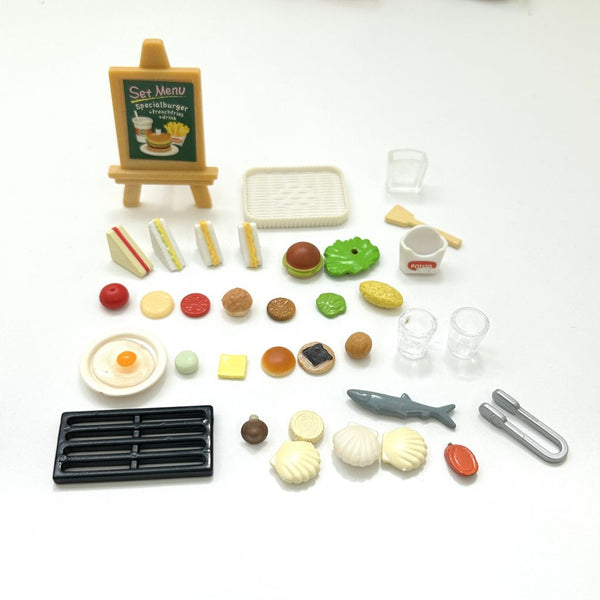 [Used] SAVORY FOOD SET Calico Clitters Epoch Japan Sylvanian Families